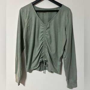 GapFit Brushed Jersey Cropped Cinch T-Shirt